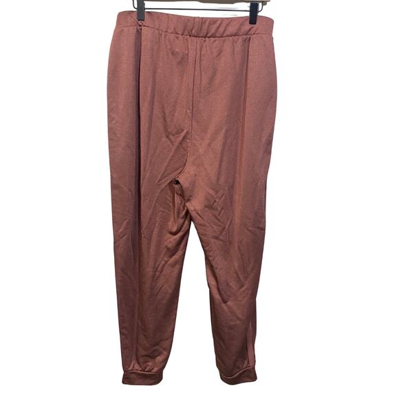 Asos Mauve Muted Pink Terry Jogger Casual Sweatpant Ankle Length Plus Size 14 - Picture 9 of 9